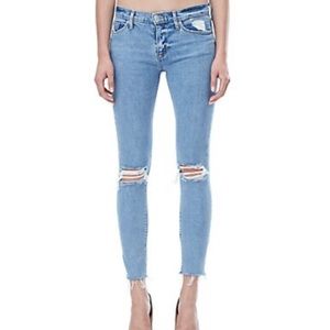 Hudson Nico Midrise Ankle Raw Hem Super Skinny -24